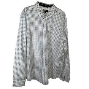 Rank 45 Men’s Long Sleeve Button Down Western Shirt Large Geometric Print